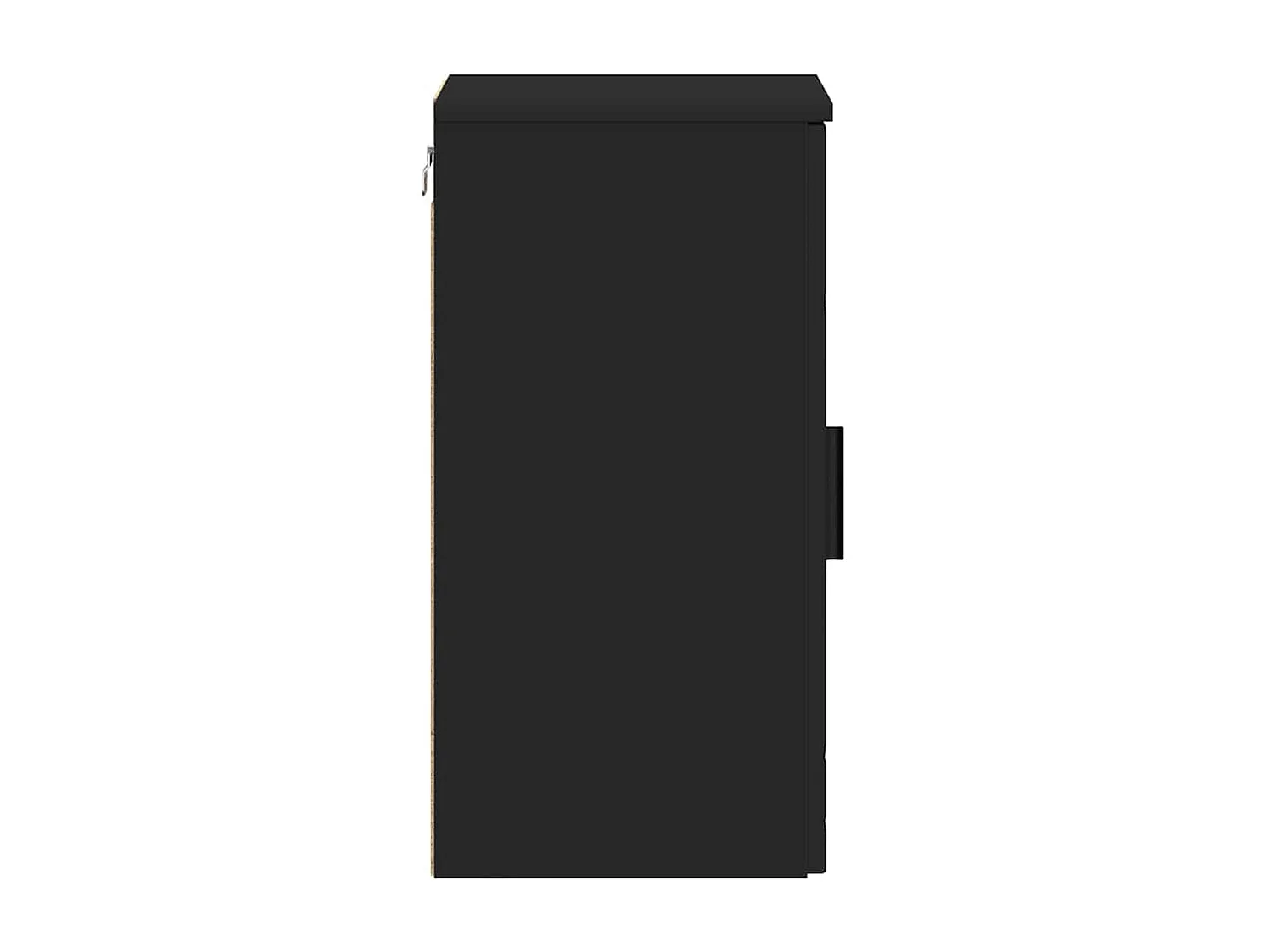 Mobiletto da bagno con contenitore, nero, 30 x 31,5 x 61 cm