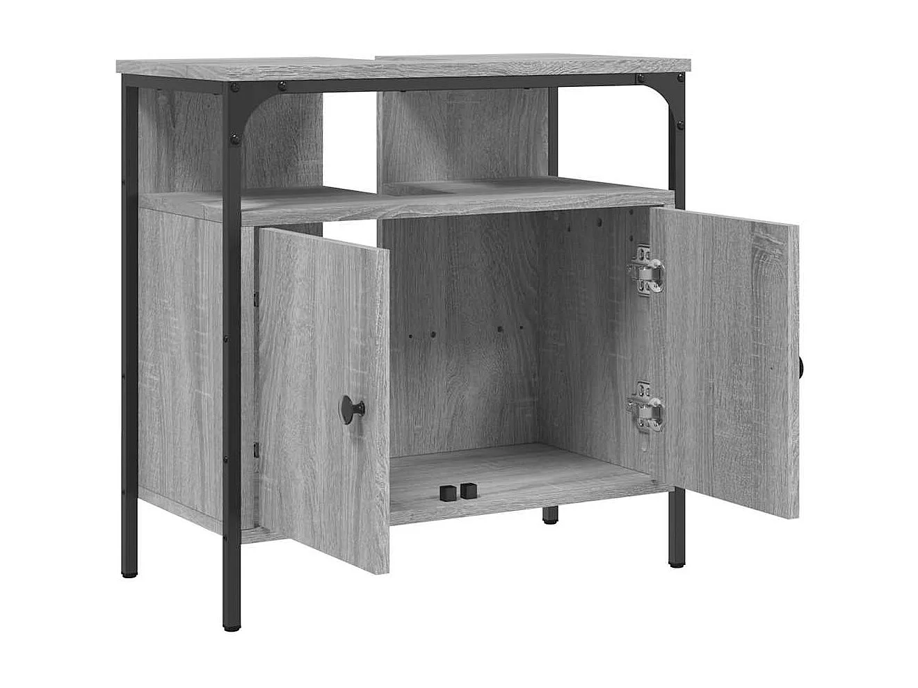 Mobile lavabo da bagno grigio Sonoma 60x30x60 cm