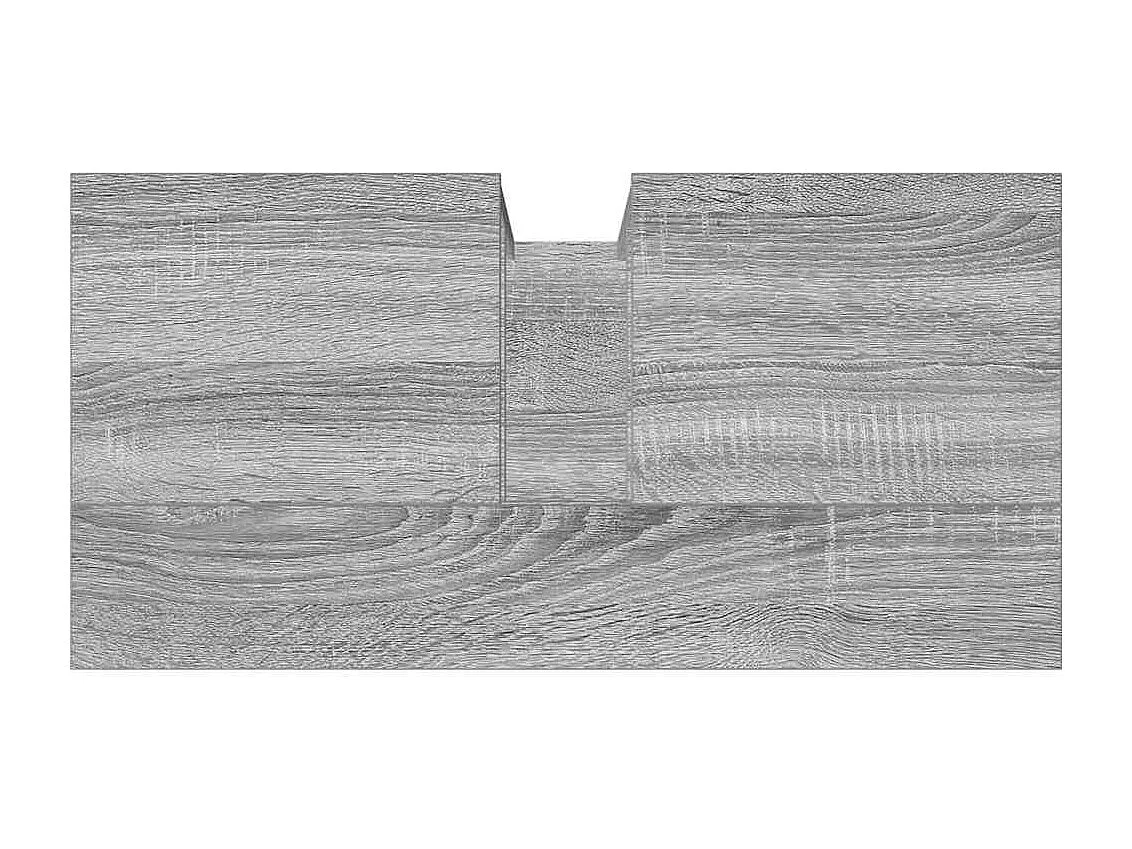 Mobile lavabo da bagno grigio Sonoma 60x30x60 cm