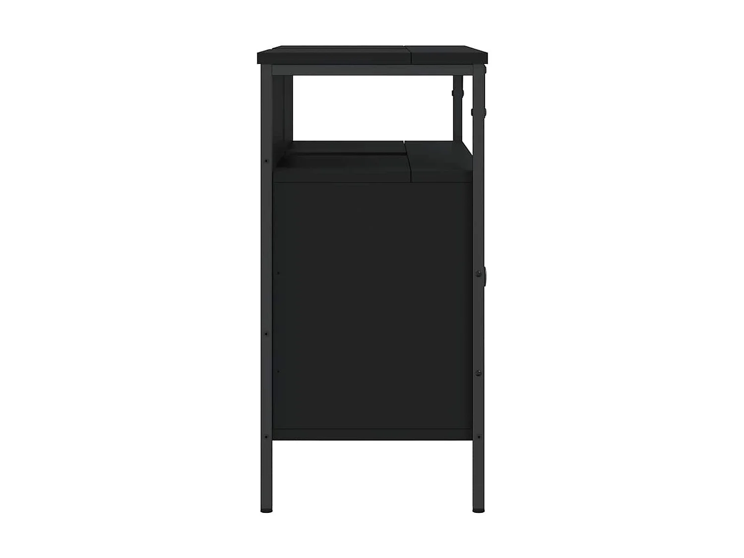 Armoire lavabo de salle de bain noir 80x30x60 cm