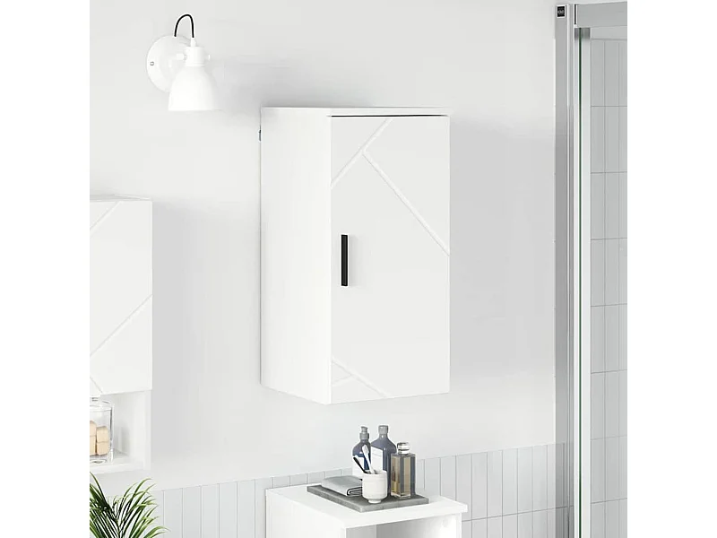 Cabinet de salle de bain avec stockage Blanc 30 x 31,5 x 61 cm