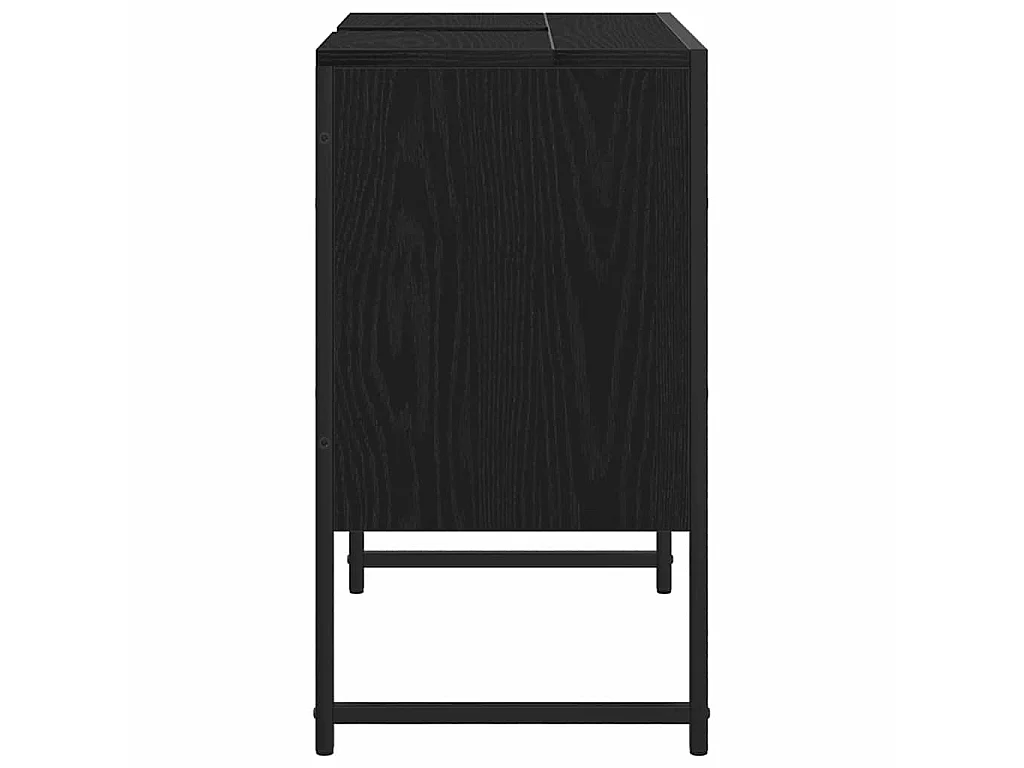 Mobile lavabo per bagno, rovere nero, 60 x 30 x 60 cm