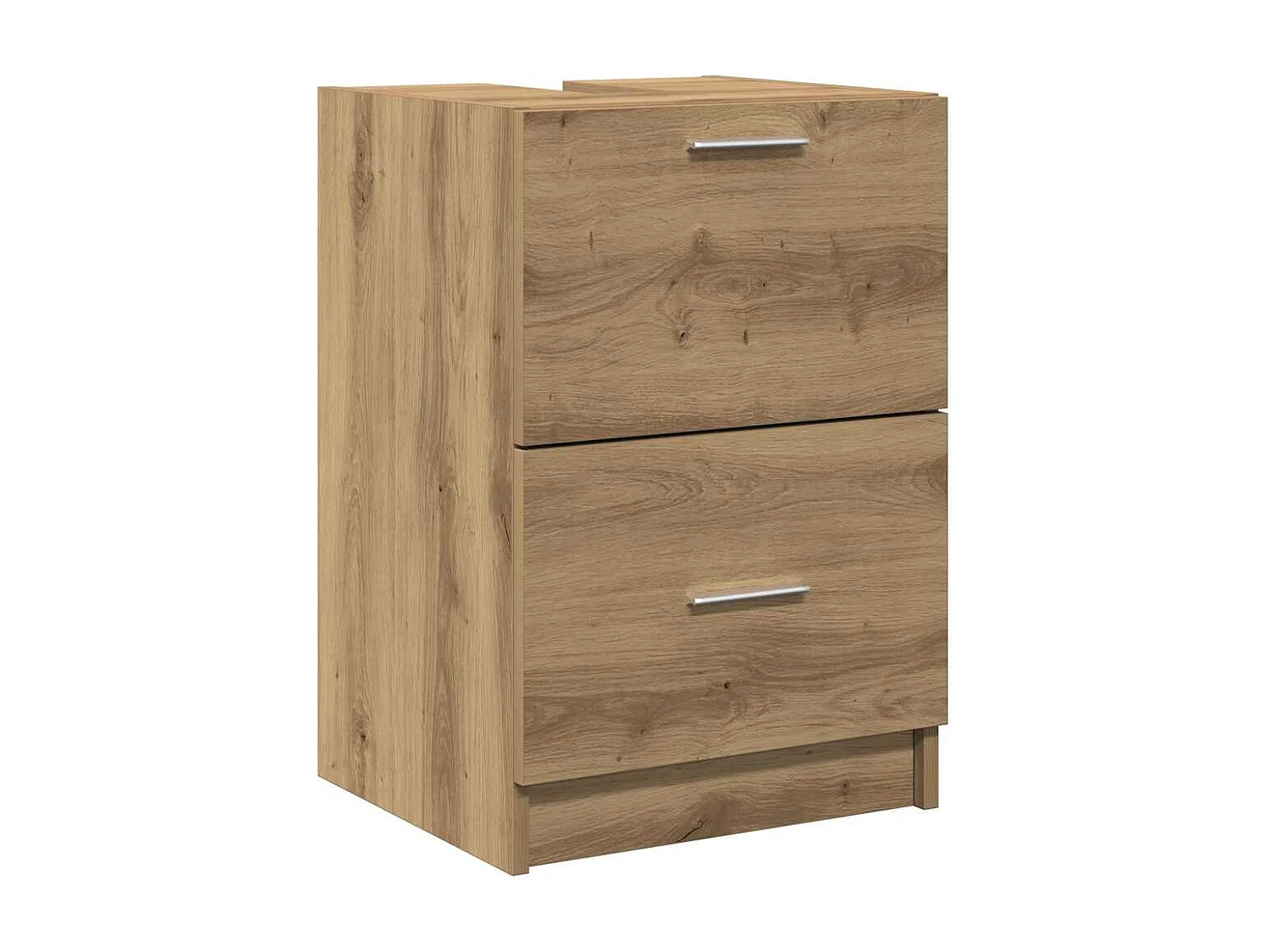 Mobile sottolavello con cassetto, rovere lavorato a mano, 40 x 37 x 59 cm