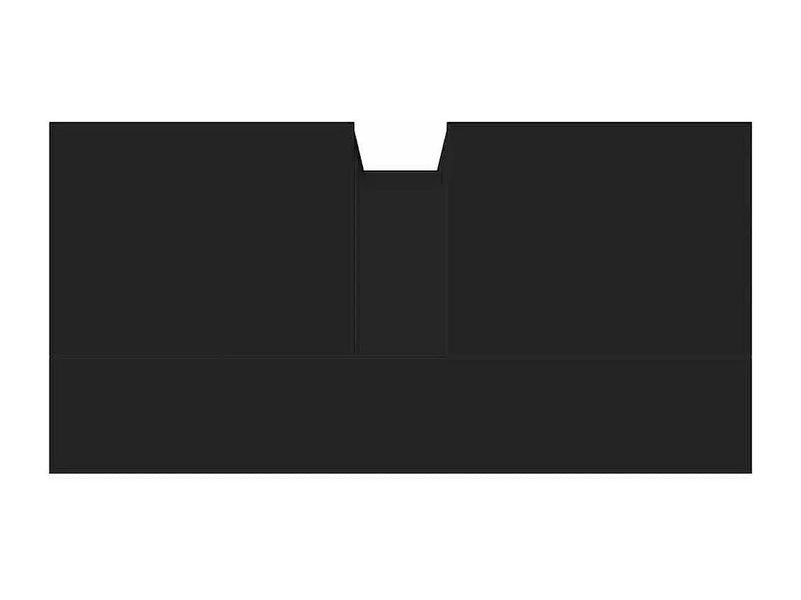 Armoire lavabo de salle de bain noir 60x30x60 cm