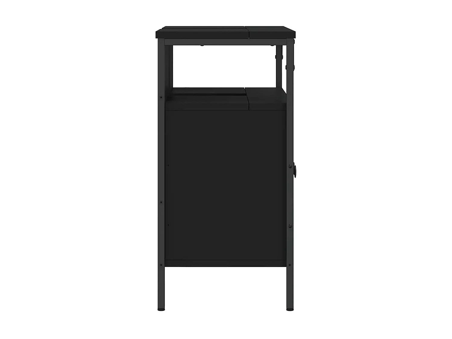Mobile lavabo da bagno nero 60x30x60 cm