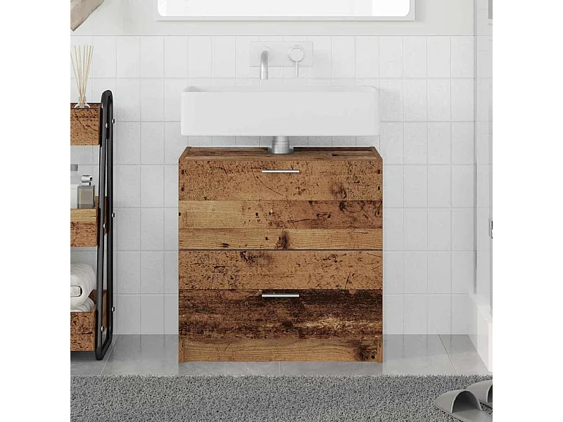 Meuble Sous Évier Bois Ancien 59 x 37 x 59 cm Bois d'ingénierie