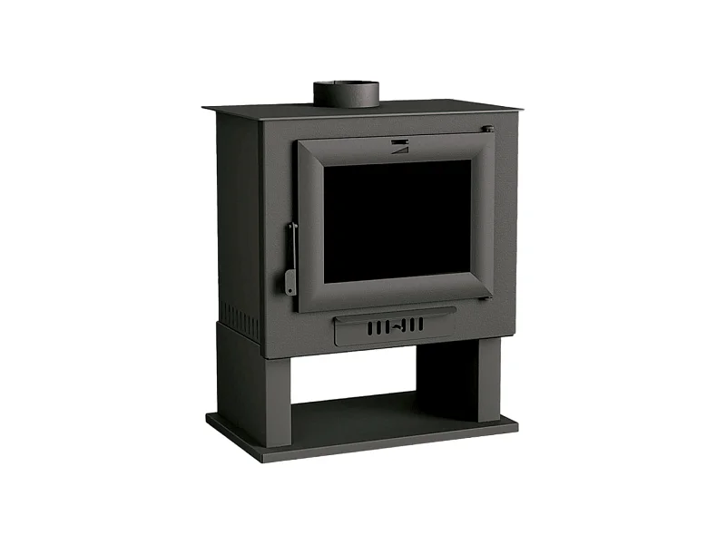 Poêle à bois en acier, porte en fonte, bûcher inférieur - FlammEdge