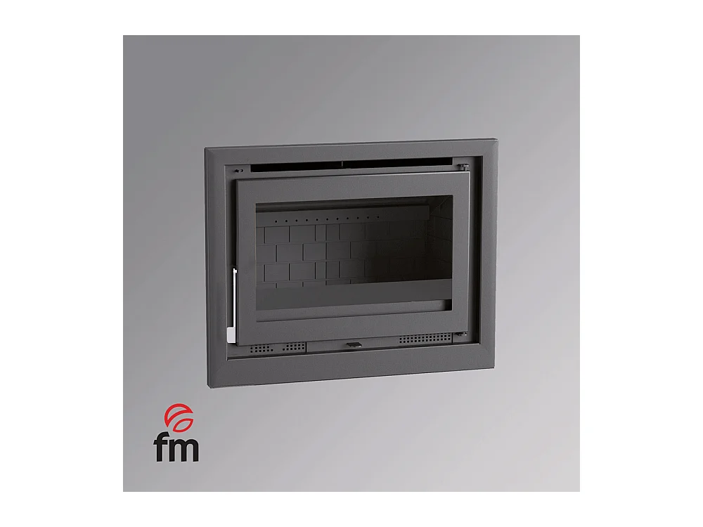 Insert à bois en acier - Vulcain - Intérieur en fonte