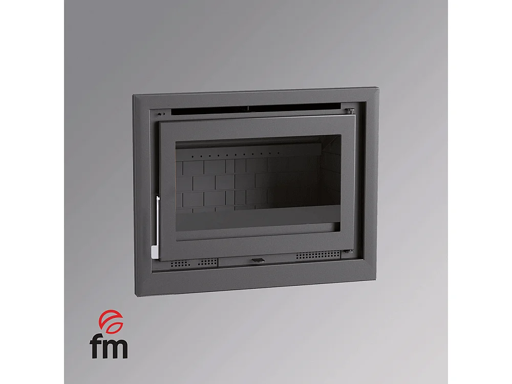 Insert à bois en acier - Vulcain - Intérieur en fonte