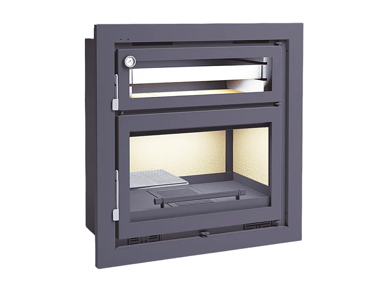 Insert à bois en acier avec four supérieur - Toscane - Avec Turbines