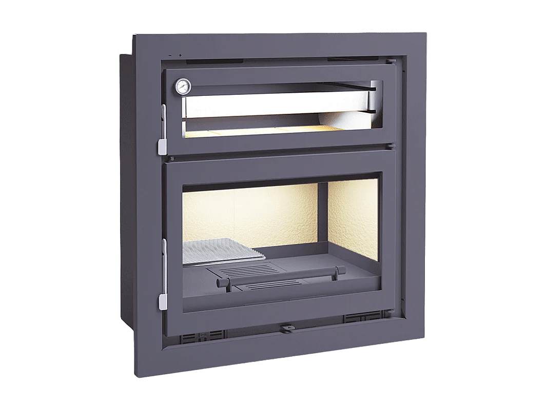 Insert à bois en acier avec four supérieur - Toscane - Avec Turbines