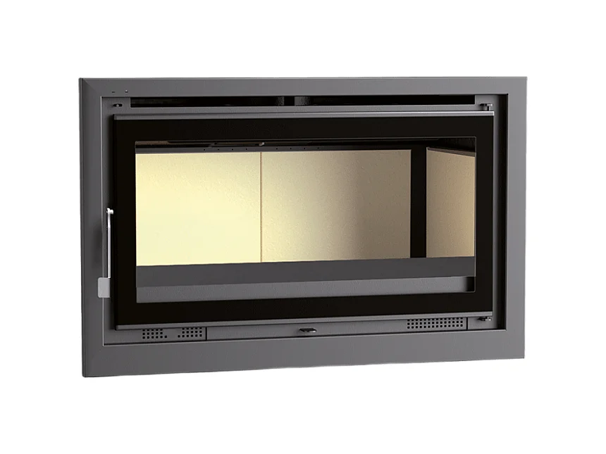 Insert à bois en acier - Phoenix - Intérieur en vermiculite + Verre sérigraphié