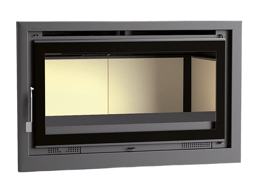 Insert à bois en acier - Phoenix - Intérieur en vermiculite + Verre sérigraphié