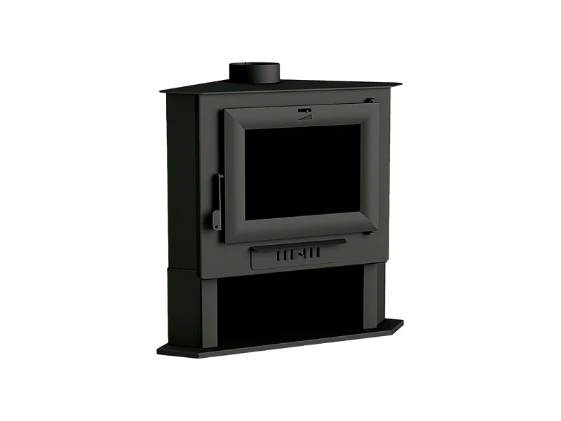 Poêle à bois en acier, de coin, bûcher inférieur - ThermoBalance
