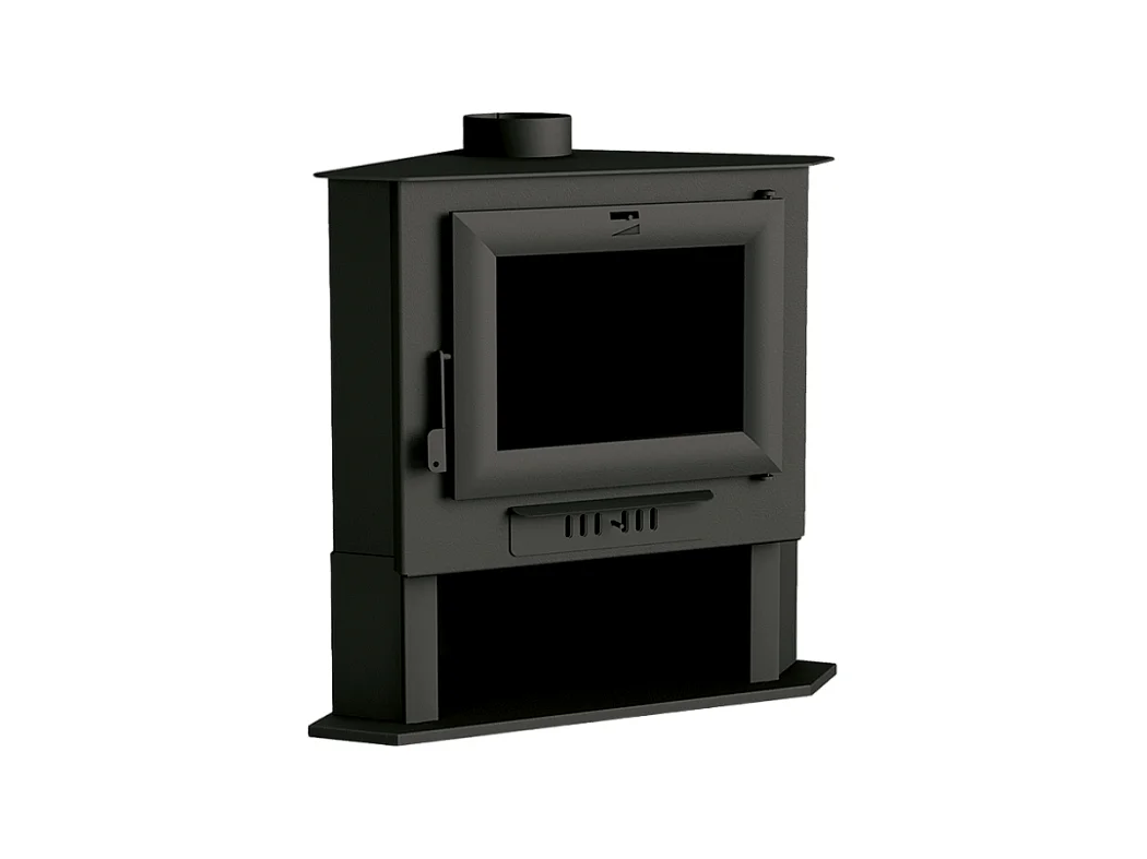 Poêle à bois en acier, de coin, bûcher inférieur - ThermoBalance