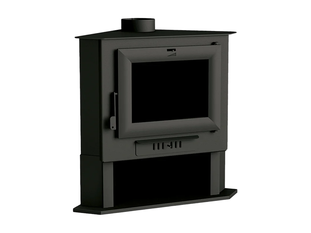 Poêle à bois en acier, de coin, bûcher inférieur - ThermoBalance