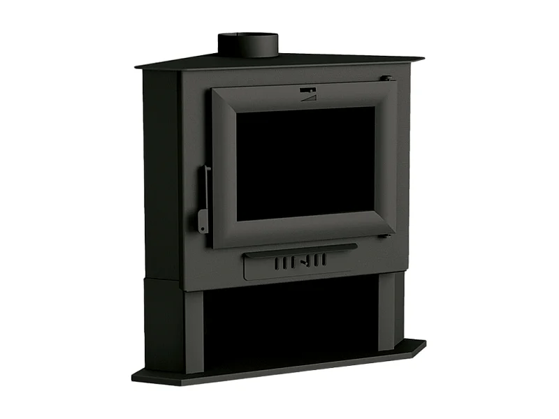 Poêle à bois en acier, de coin, bûcher inférieur - ThermoBalance