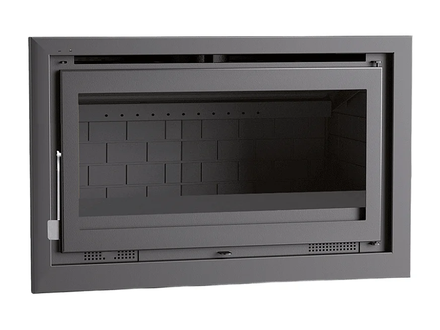 Insert à bois en acier - Phoenix - Intérieur en fonte