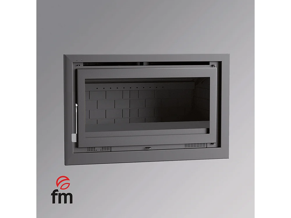 Insert à bois en acier - Phoenix - Intérieur en fonte