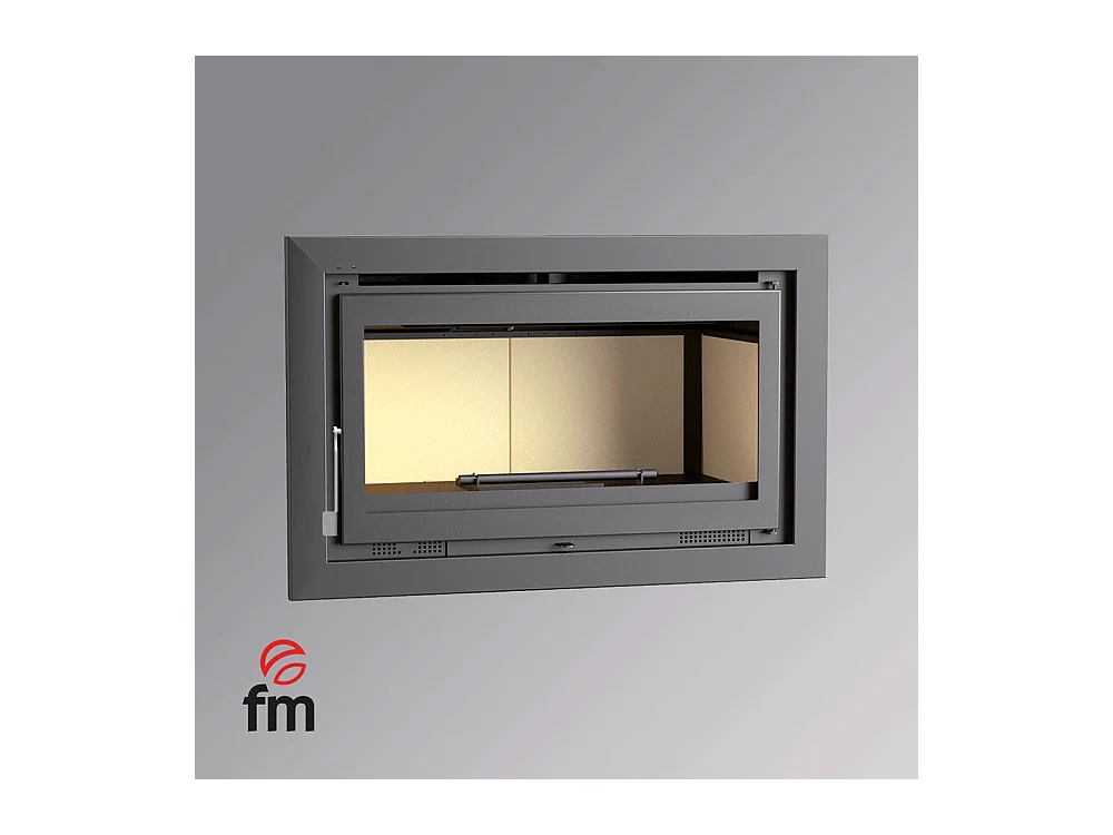 Insert à bois en acier - Phoenix - Intérieur en vermiculite