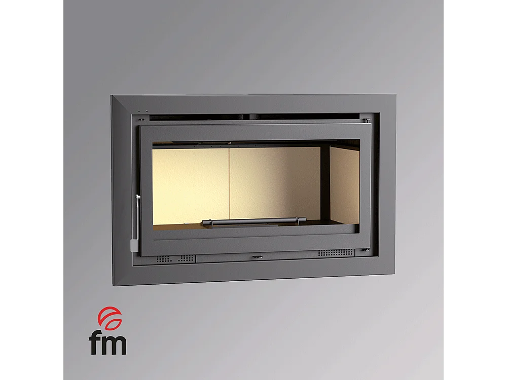 Insert à bois en acier - Phoenix - Intérieur en vermiculite