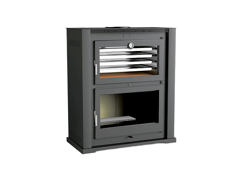 Four-poêle à bois en acier - Stellaire - Intérieur en vermiculite