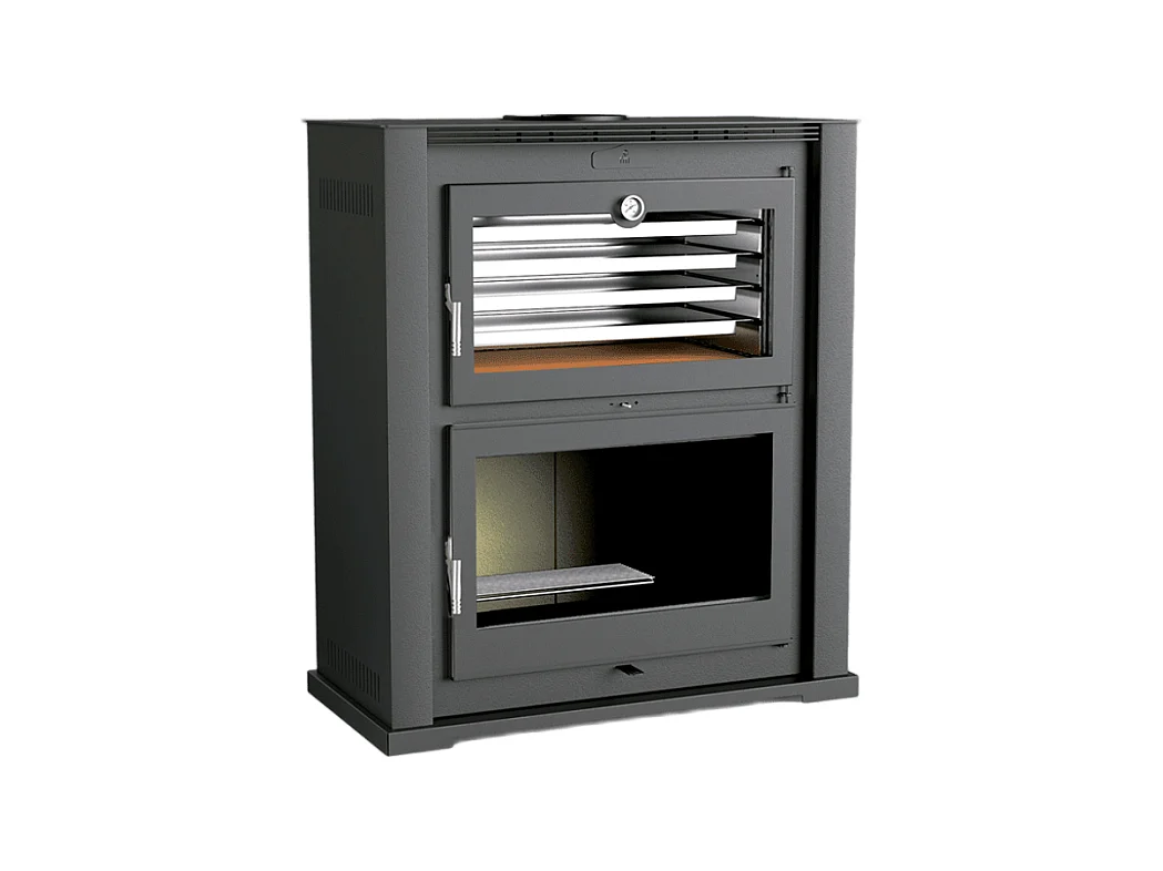 Four-poêle à bois en acier - Stellaire - Intérieur en vermiculite