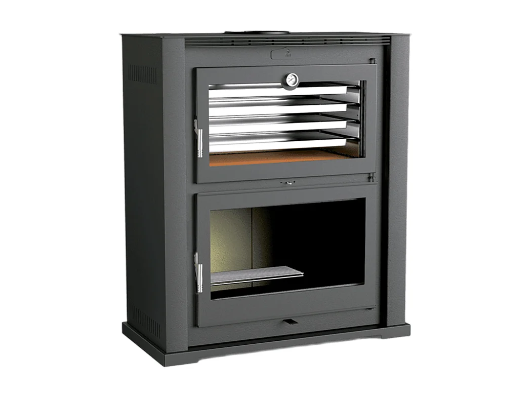 Four-poêle à bois en acier - Stellaire - Intérieur en vermiculite