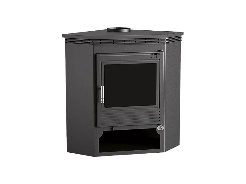 Poêle à bois de coin en acier, bûcher inférieur - FlameShift