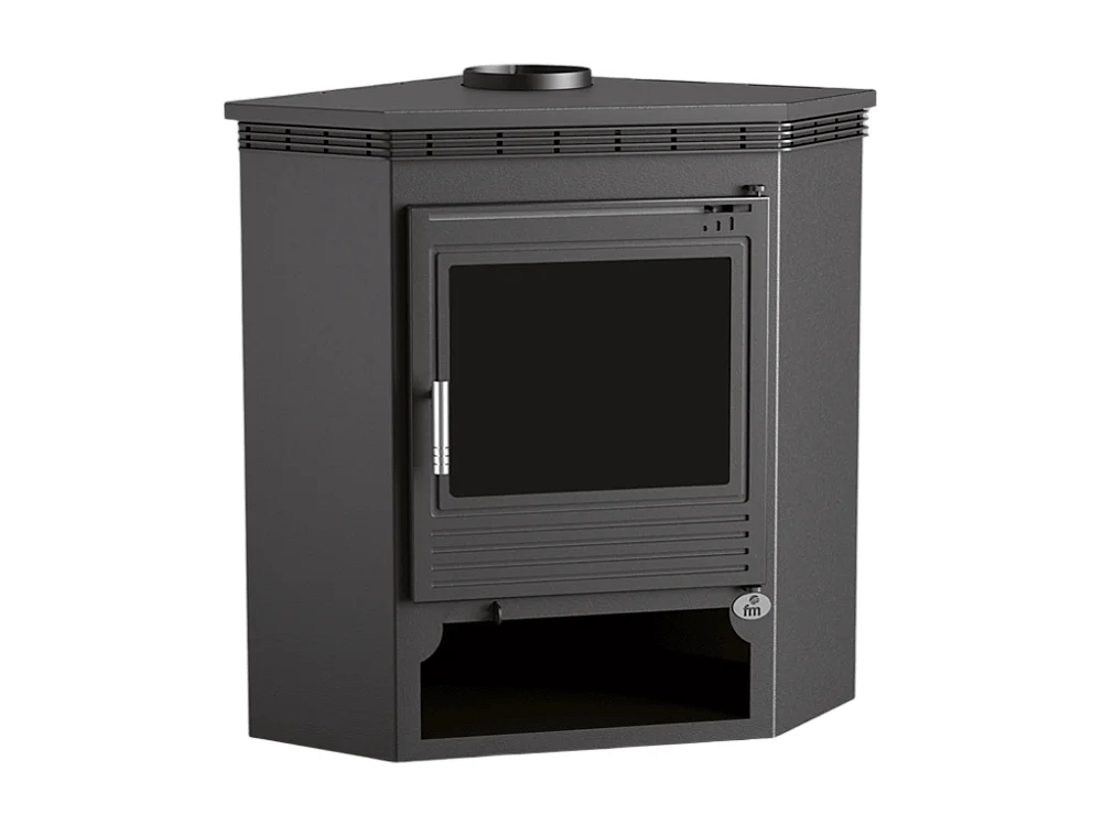 Poêle à bois de coin en acier, bûcher inférieur - FlameShift