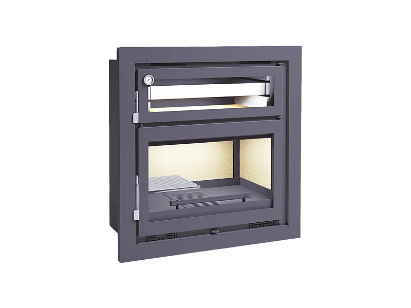 Insert à bois en acier avec four supérieur - Toscane - Sans Turbines