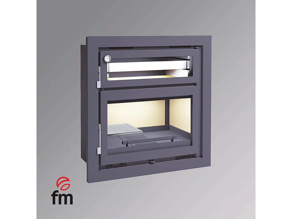 Insert à bois en acier avec four supérieur - Toscane - Sans Turbines