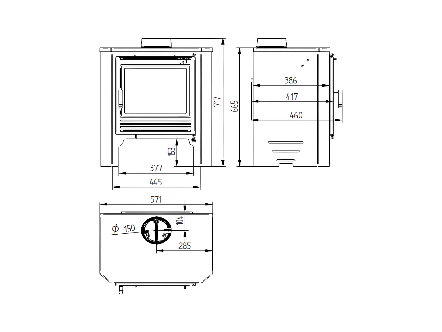 Poêle à bois en acier - FeuNature