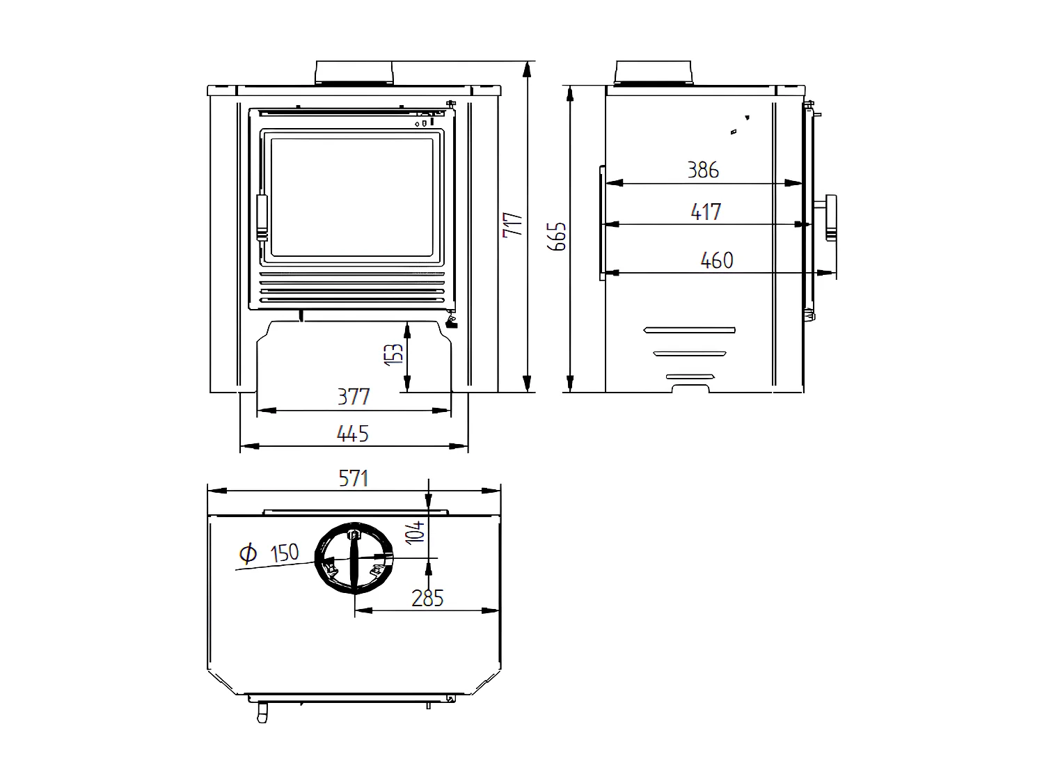 Poêle à bois en acier - FeuNature