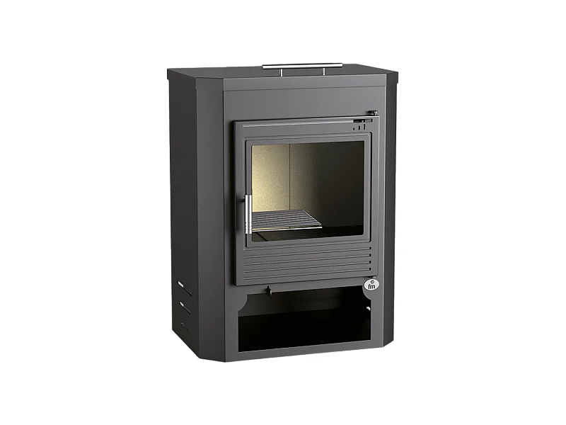 Poêle à bois en acier, Four supérieur, bûcher inférieur - EcoWoodHeat