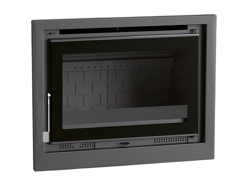 Insert à bois en acier - Caldera - Intérieur en fonte + Verre sérigraphié