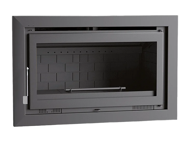 Insert à bois en acier, foyer en fonte - ZeniHeat - Intérieur en fonte