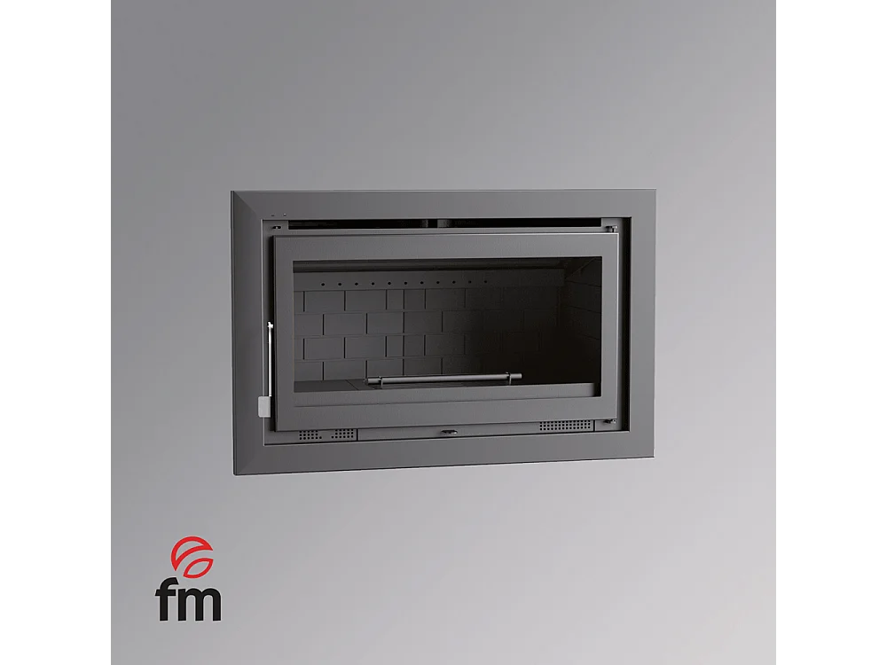 Insert à bois en acier, foyer en fonte - ZeniHeat - Intérieur en fonte