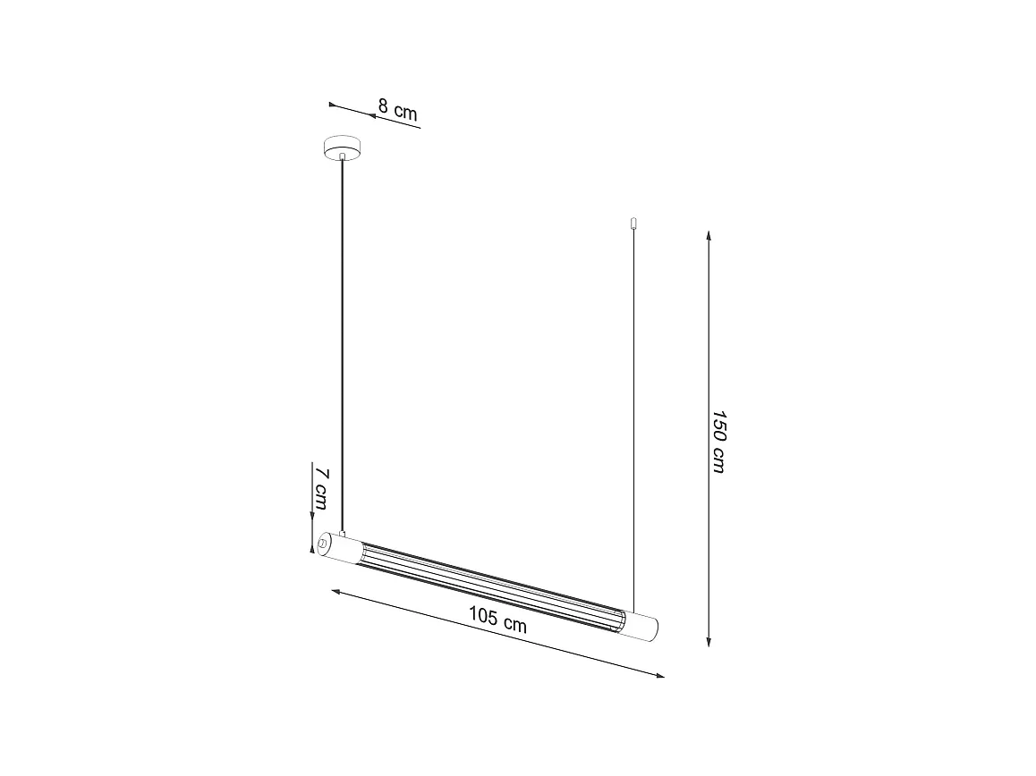 Lampe pendante Opal noir