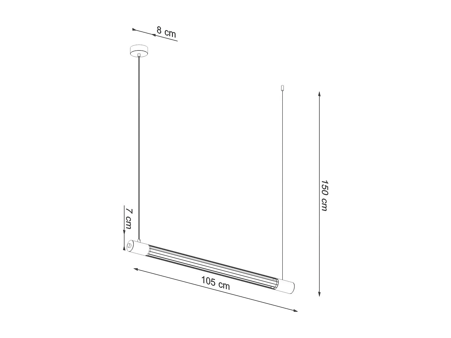 Lampe pendante Opal noir