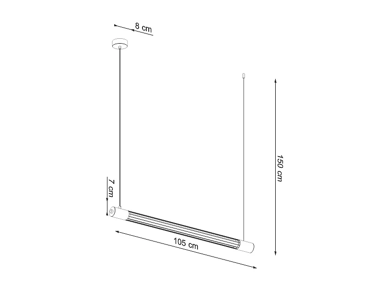 Lampe pendante Opal noir