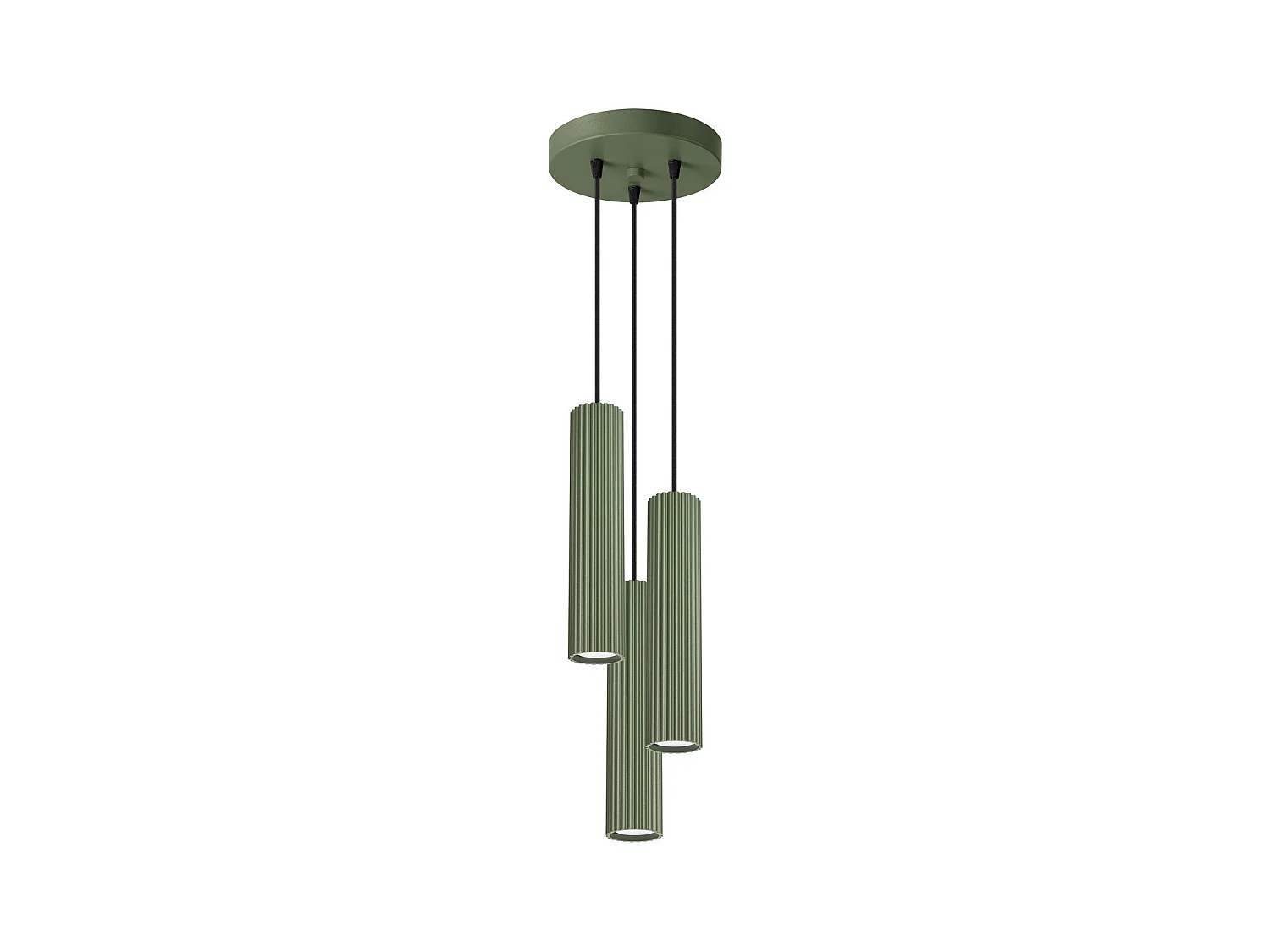 Lampe suspendue Onyx 3P vert olive