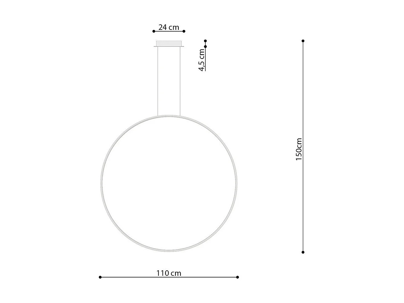 Lampe suspendue Nyra 110 blanc 3000K