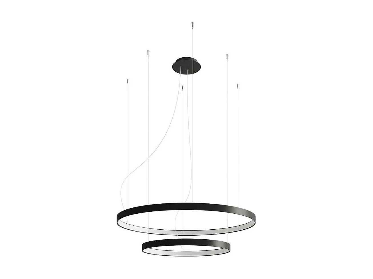 Lustre Nyra 2 55-78 noir LED 4000K