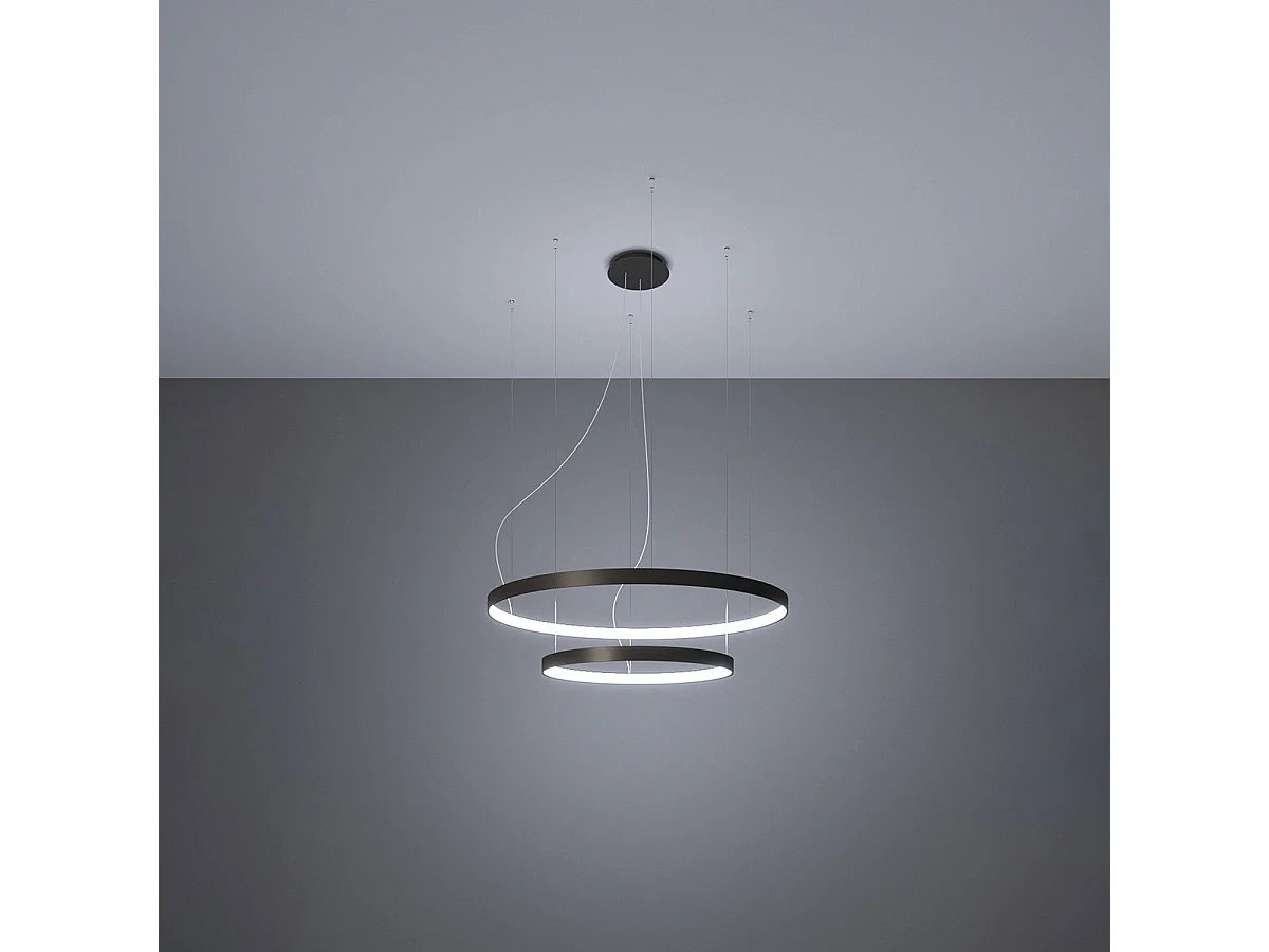 Lustre Nyra 2 55-78 noir LED 4000K