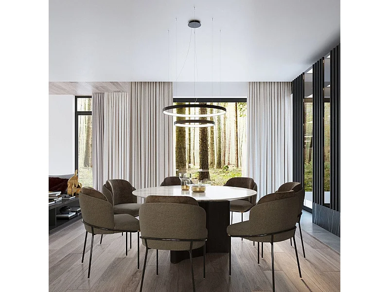 Lustre Nyra 2 55-78 noir LED 4000K