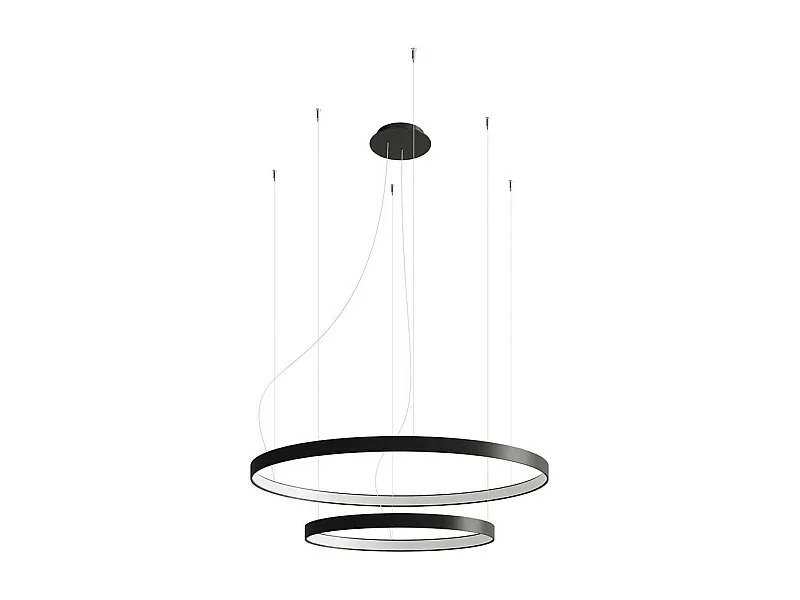 Lustre Nyra 2 55-78 noir LED 4000K