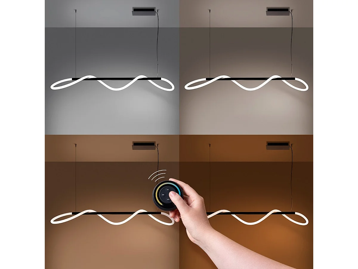 Lampe suspendue Luma 148 noir LED 2700-6500K