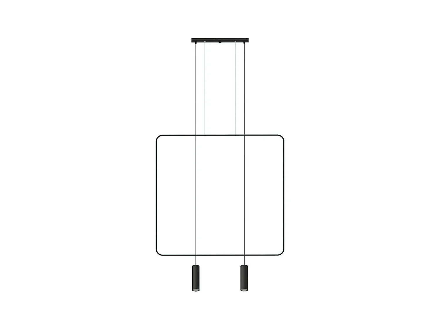 Lampe suspendue Vega 2 noir