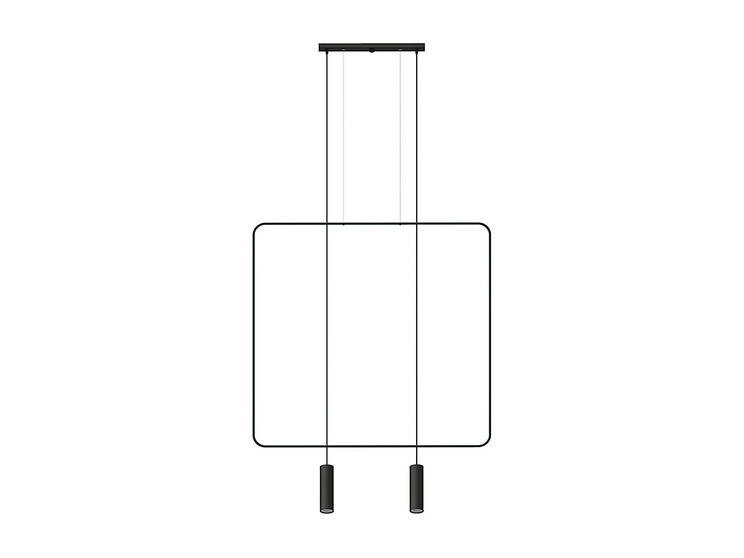 Lampe suspendue Vega 2 noir